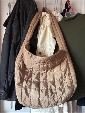 Brown quilted bag FP carry-all lookalike